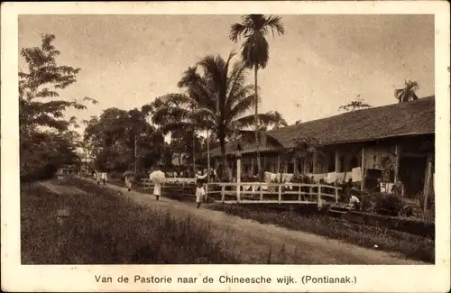Ak Borneo Indonesien, Pastorie naar Chineesche wijk