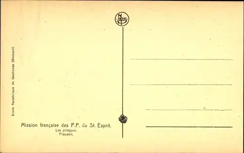 Ak Französische Mission des Heiligen Geistes, Die Kanus