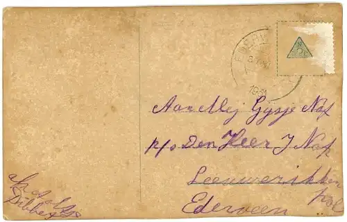 Stoff Ak Katzen im Korb, Stoff-Schleife