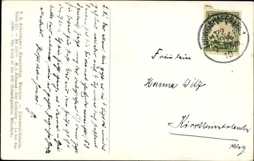 Künstler Ak Schwind, Moritz von, Der Erlkönig, Ackermann 2175, Vater mit dem Kind