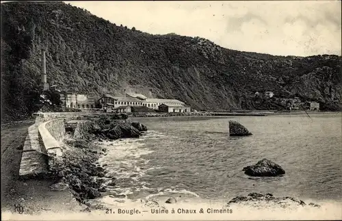 Ak Bougie algerische Kalk- und Zementfabrik