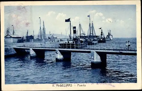 Ak Algeciras Andalusien, Hafen, Boote