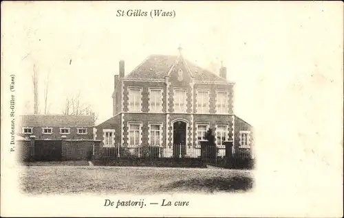 Ak Sint Gillis Waas Ostflandern, De pastorij