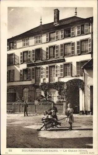 Ak Bourbonne les Bains Haute Marne, Le Grand Hôtel