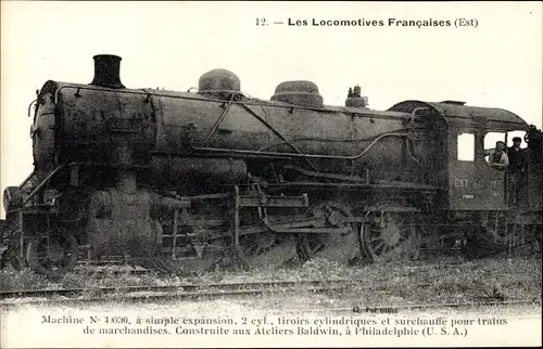 Ak Les Locomotives Francaises Est, Machine 4.030, Französische Eisenbahn