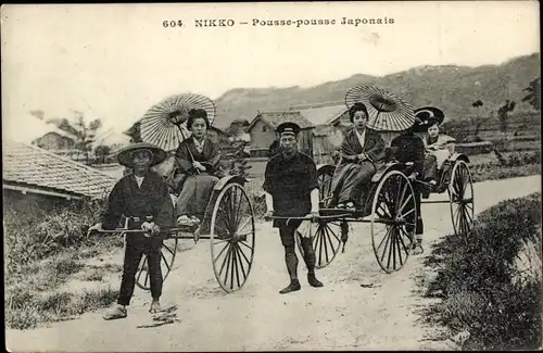 Ak Präfektur Nikko Tochigi Japan, japanische Rikscha