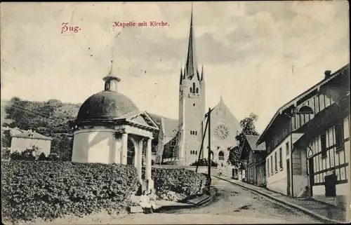 Ak Stadt Zug Schweiz, Kapelle, Kirche