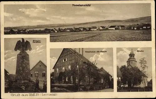 Ak Iber Einbeck in Niedersachsen, Totalansicht, Kriegerdenkmal, Gasthaus, Kirche