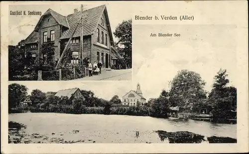 Ak Blender in Niedersachsen, Gasthof, Flusspartie