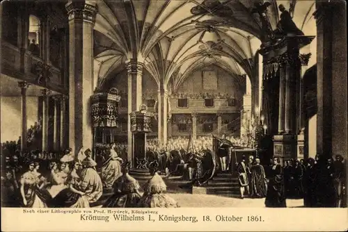 Ak Kaliningrad Königsberg Ostpreußen, Krönung Wilhelms I., 1861