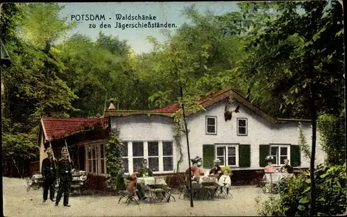 Ak Potsdam in Brandenburg, Waldschänke zu den Jägerschießständen