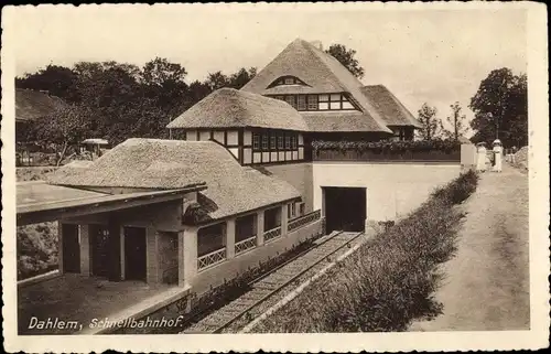 Ak Berlin Zehlendorf Dahlem, Schnellbahnhof, Gleisseite