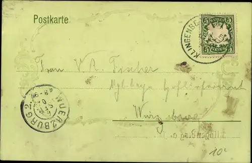 Passepartout Ak Klingenberg am Main Unterfranken, Restaurant, Gartenpartie