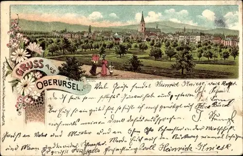 Litho Oberursel im Taunus Hessen, Totalansicht