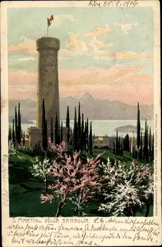Künstler Litho Diemer, Zeno, San Martino della Battaglia Lombardia, Turm