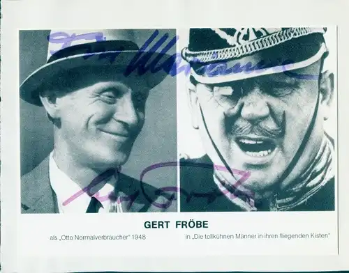 Foto Schauspieler Gert Fröbe, Portrait, Autogramm