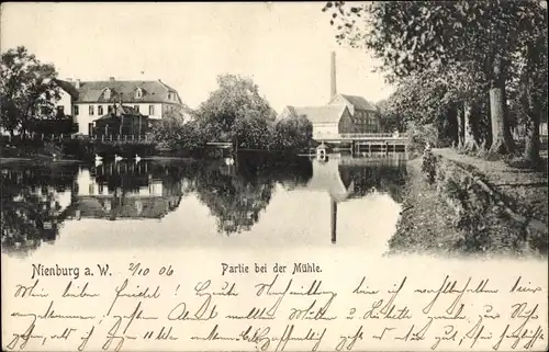 Ak Nienburg an der Weser, Mühle