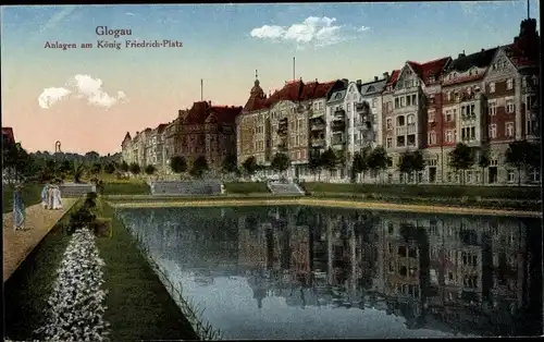 Ak Głogów Glogau Schlesien, Anlagen, König-Friedrich-Platz