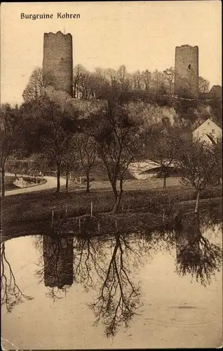 Ak Kohren Sahlis Frohburg Sachsen, Burgruine