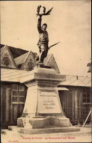 Ak Neuilly Saint Front Aisne, Kriegsdenkmal