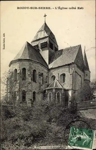 Ak Rozoy-sur-Serre Aisne, Kirche