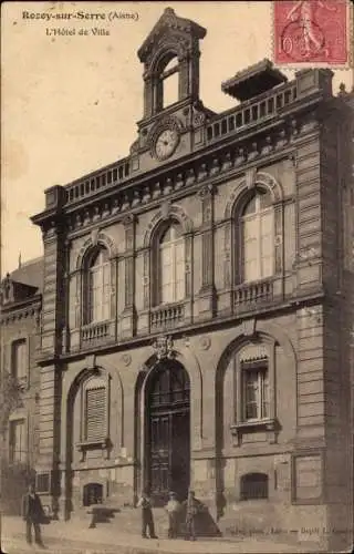 Ak Rozoy-sur-Serre Aisne, Rathaus
