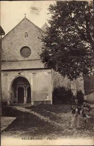 Ak Viels Maisons Aisne, Blick auf die Kirche