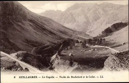 Ak Guillaume Alpes Maritimes, La Cayolle, Bachelard Valley und Collet