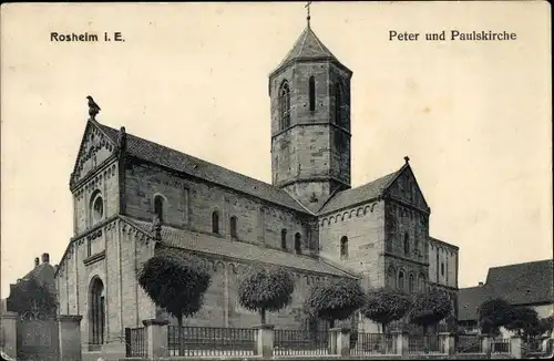 Ak Rosheim Elsass Bas Rhin, Peter und Paulskirche