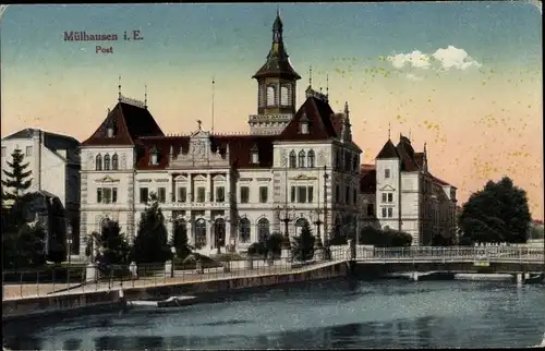 Ak Mulhouse Mülhausen Elsass Haut Rhin, Post