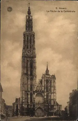 Ak Anvers Antwerpen Flandern, La fleche de la Cathedrale