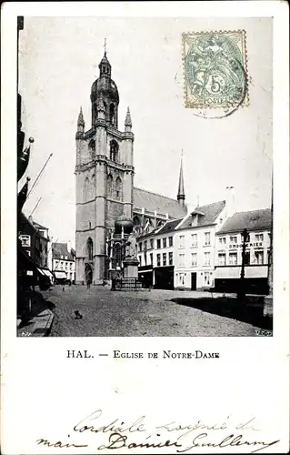 Ak Hal Flämisch Brabant Flandern, Eglise de Notre-Dame