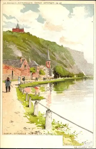 Künstler Ak Namur Wallonien, Citadelle, vue de la Plage