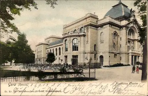 Ak Gera in Thüringen, fürstliches Theater