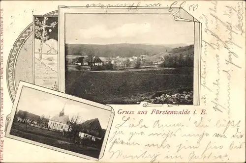 Ak Fürstenwalde Geising Altenberg Erzgebirge, Kirche, Totalansicht