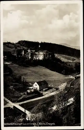 Ak Lauenstein Altenberg im Erzgebirge, Schloss mit Umgebung