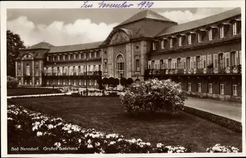 Ak Bad Nenndorf an der Weser, Großes Badehaus