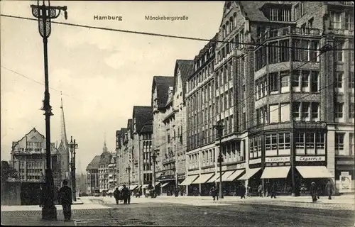 Ak Hamburg Mitte Altstadt, Mönckebergstraße, Zigarrenhandlung, Geschäfte