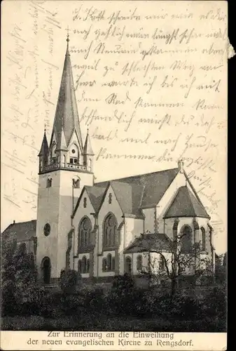 Ak Rengsdorf im Westerwald, evangelische Kirche