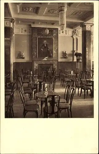 Ak München, Cafe Fürstenhof, Kamin, Neuhauserstraße 21