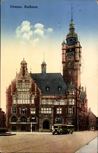 Ak Dessau in Sachsen Anhalt, Rathaus
