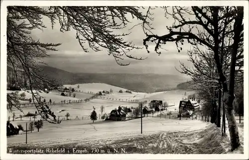 Ak Rehefeld Zaunhaus Altenberg im Erzgebirge, Winter, Panorama