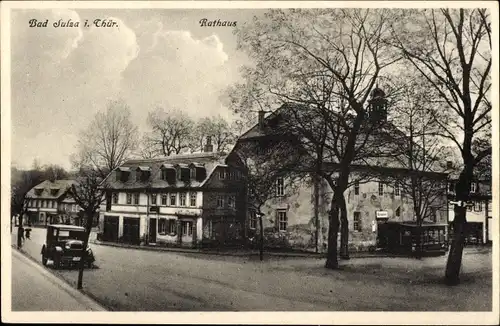 Ak Bad Sulza in Thüringen, Rathaus, Automobil