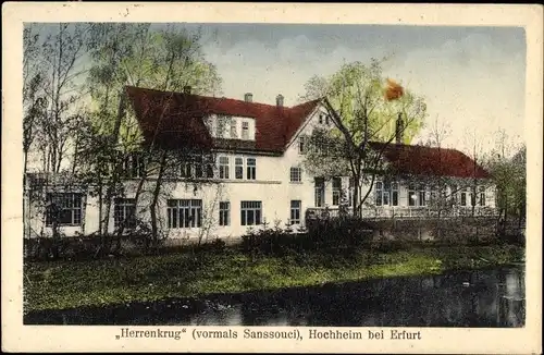 Ak Hochheim Erfurt in Thüringen, Gastwirtschaft Herrenkrug, vormals Sanssouci