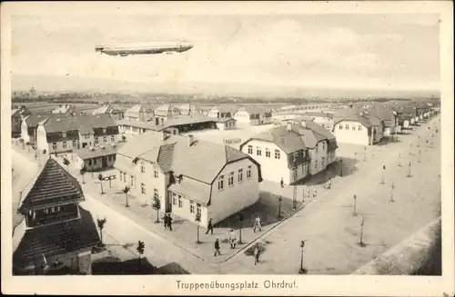 Ak Ohrdruf in Thüringen, Truppenübungsplatz, Zeppelin