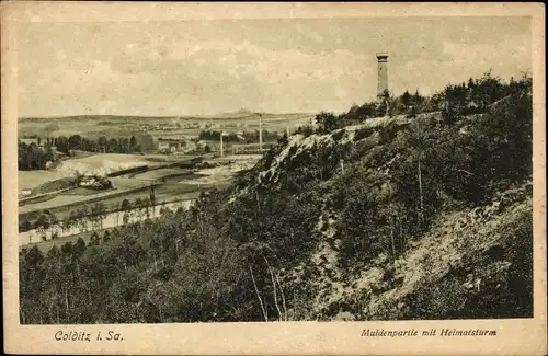 Ak Colditz in Sachsen, Muldenpartie, Heimatsturm