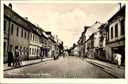 Ak Werdau in Sachsen, Plaunische Straße