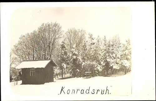 Ak Deutschland, Konradsruh, Winter, Hütte