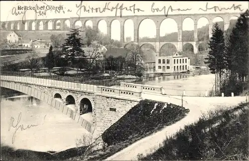 Ak Göhren Wechselburg in Sachsen, Göhrener Brücke, Viadukt