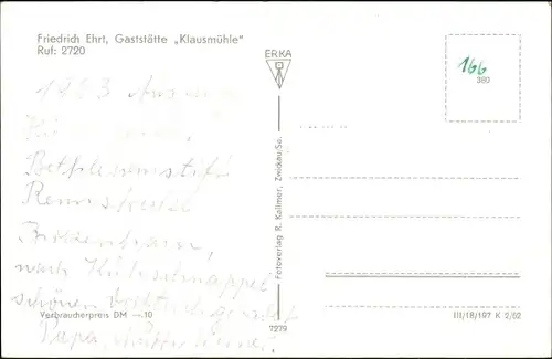 Ak Hohenstein Ernstthal Landkreis Zwickau, Gaststätte Klausmühle im Hüttengrund, Außenansicht, Weg